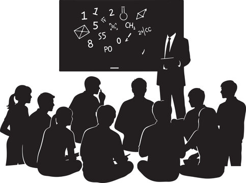 Teacher instructing students during a math lesson in a classroom