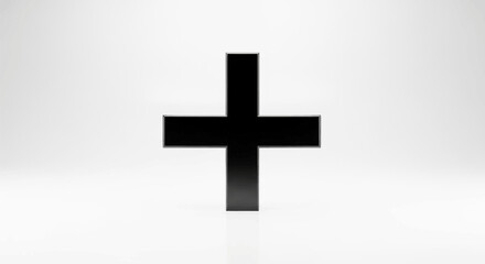 Fototapeta premium Black Plus Sign Symbol Icon.