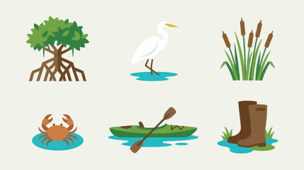 Obraz premium Nature and Outdoor Recreation Icons Set.
