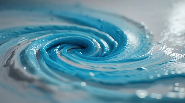 Abstract Colored Water Vortex, Clean Flowing Motion