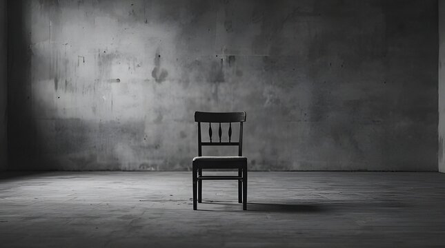 old chair in the dark room
