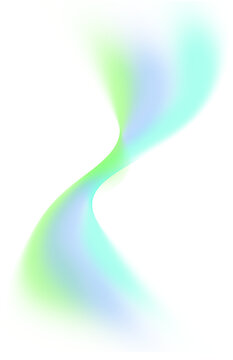 Abstract overlay green blue wavy gradient transparent light effect for aurora borealis, northern light illustration