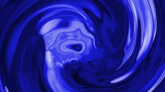 Distorted neon blue liquid wave background with smoky abstract effect.