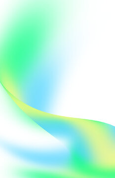 Blue green abstract flowing wave gradient liquid overlay png element on transparent background