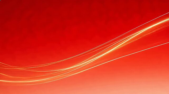 Abstract red and gold flowing lines