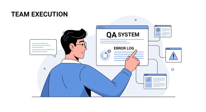 QA System Error Log: Team Execution, Quality Assurance, Digital Workflow