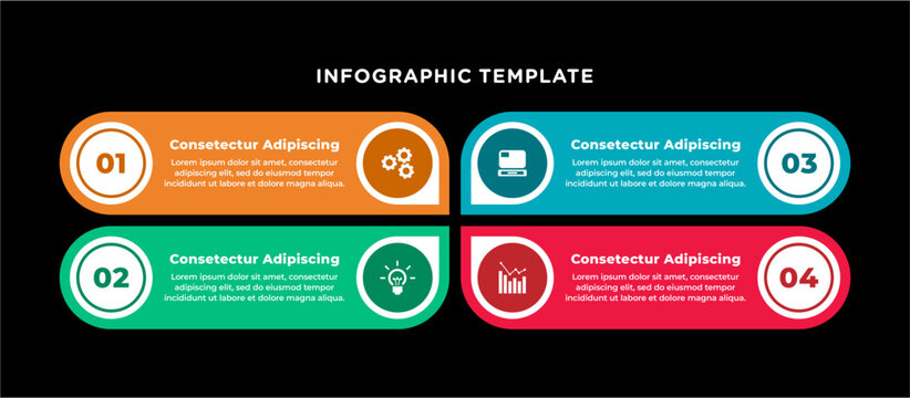 Step infographic template design
