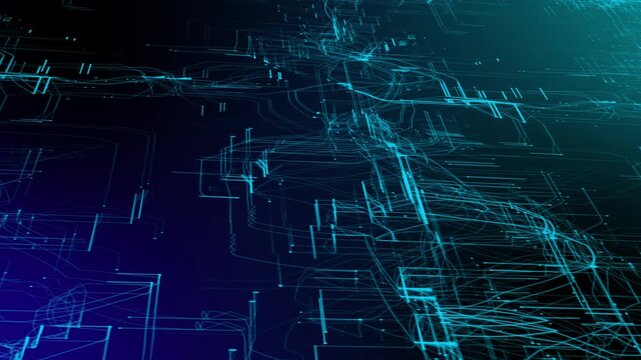 Abstract futuristic data connections background. Technology Concept animation.