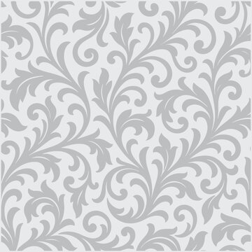 seamless pattern with floral elements. Vector floral background pattern for fabric, wallpaper, packaging. Ornate Damask flower ornament