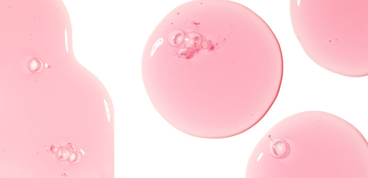 round drops gel serum on a transparent background
