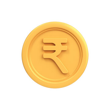 Gold Rupee Currency 3D Icon