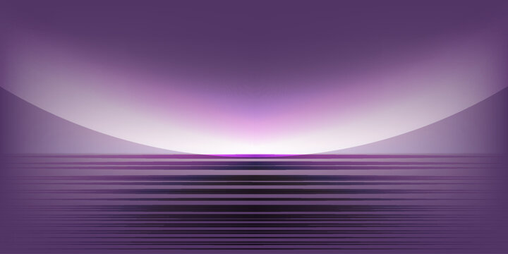 Abstract gradient podium background. Violet, purple and lilac empty 3d studio backdrop. Clean scene for product presentation mockup template. Vector illustration.