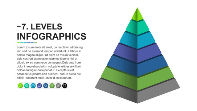 7 Levels Pyramid Infographic Template