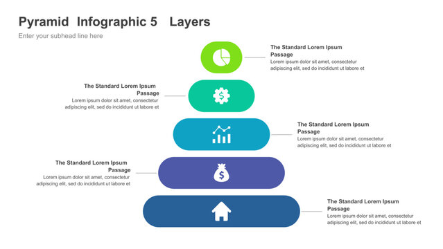 Pyramid Infographic 5 Layers Template