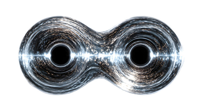 Binary black hole merger with swirling accretion disks in space cosmic collision concept
