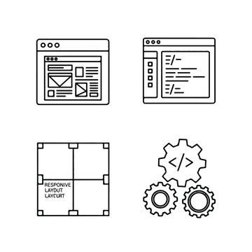Web design and coding elements.