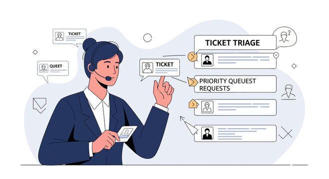 Customer Support Agent Managing Ticket Triage and Priority Queues
