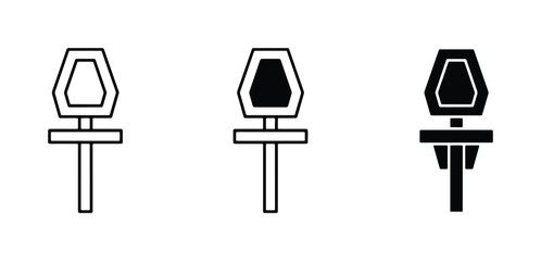 Hexagonal Sign Icons, Geometric Road Signs, Directional Markers, Vector Graphics Set © Shohel