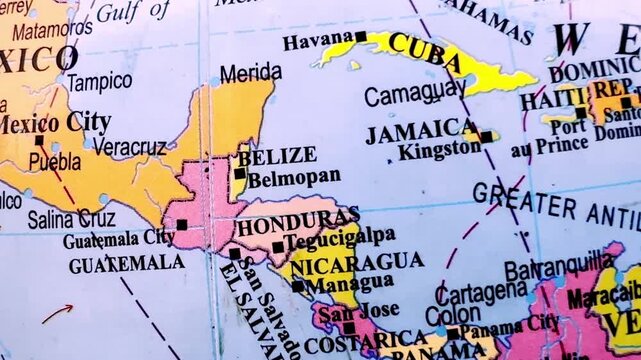 Detailed Map of North America and South America Showing Countries Borders Geography Continents Political Map Educational Cartography Global Reference