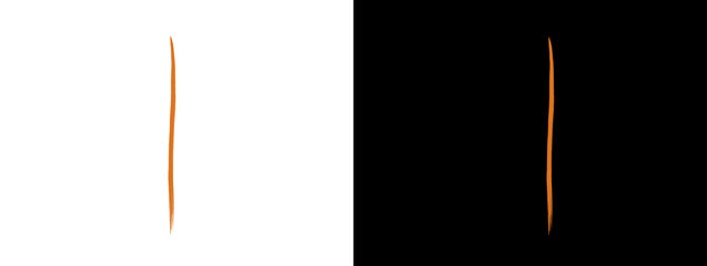 Light Brown Toothpick Standing Vertical on White and Black Background © Muhammad Raham