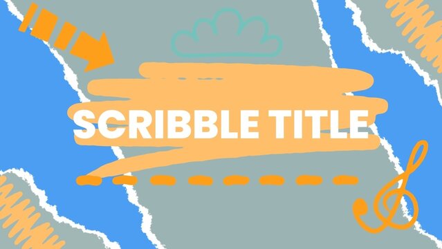 Chalk Scribble Paper Rip Playful Title Card