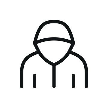 Motorcycle Rainwear line icon, Motorbike Rain Gear vector symbol with editable stroke