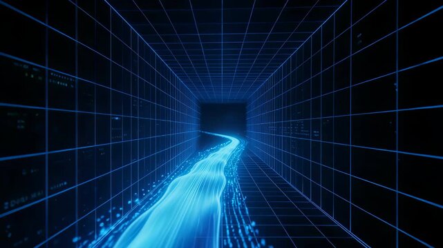 Digital data transfer in grid tunnel