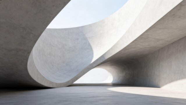 Abstract concrete architectural structure