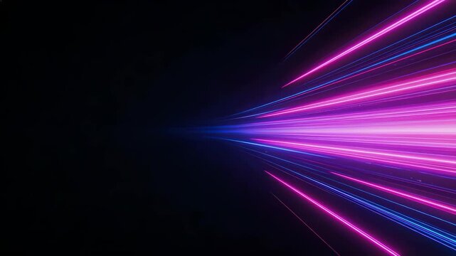 Colorful light streaks on dark background