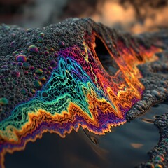 Naklejka premium Colorful oil spill with a mesmerizing rainbow effect 
