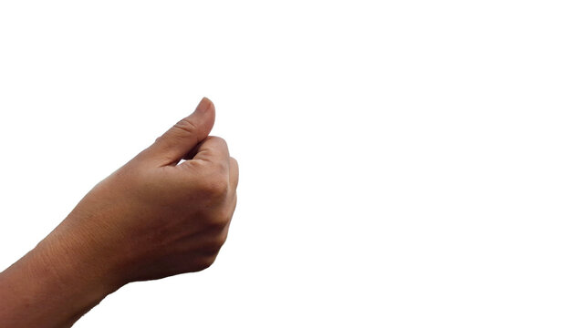 Right Hand Thumbs Up Gesture Isolated on White Background Positive Approval and Success Concept