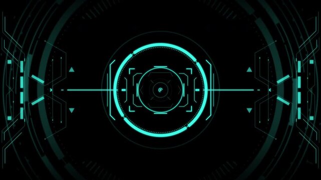 Hud futuristic interface digital scanning technology ideal for science fiction backgrounds, gaming dashboards, and high-tech presentations