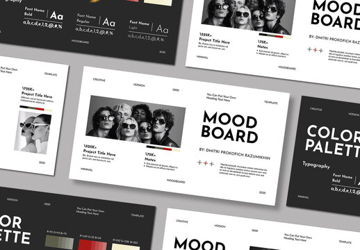 Minimal Mood Board Template Layout