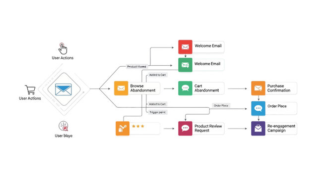 Ecommerce, flowchart, business process, management, workflow vector