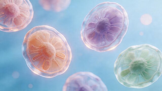 Cellular structures under microscope