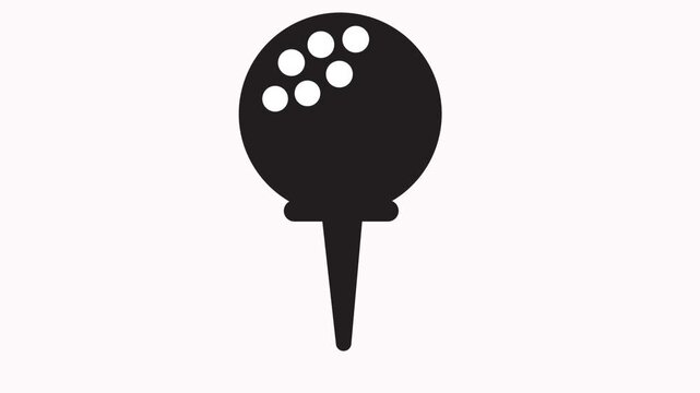 Golf Tee Animation Sports Icon