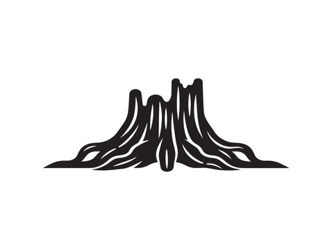 Historic tree root base with elegant organic texture 