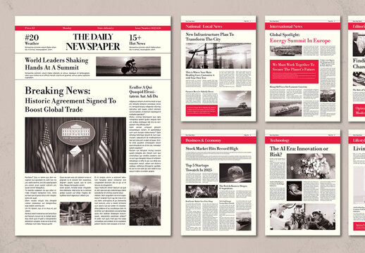 Professional Newspaper Editorial Layout Design