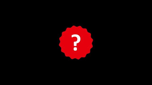  A circle containing a white question mark, often used to symbolize a question .