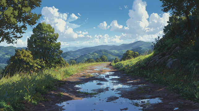 Country Path After Rain