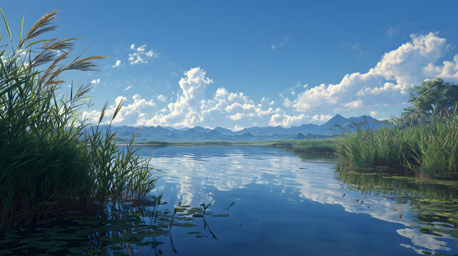 Lakeside Breeze and Reflections