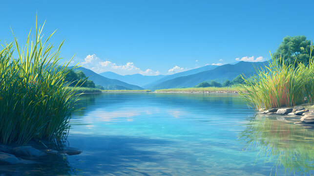 Lakeside Breeze and Reflections
