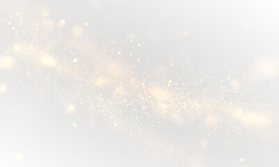 Fototapeta premium Abstract white dust sparkle glowing magical particle festive transparent background illustration design light effect.