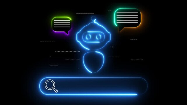 AI assistant chat interface concept. Interaction with the Ai assistant to solve some tasks more easily. Communication with AI assistant,  our work faster and easier.