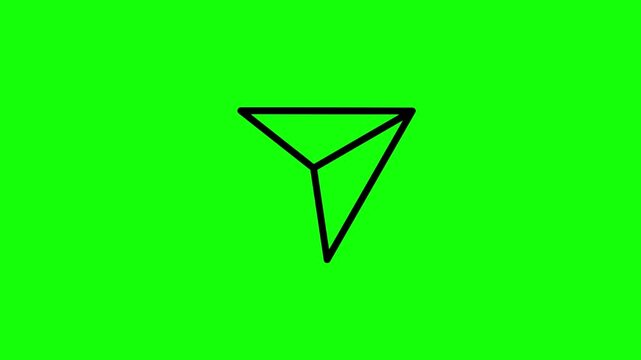 Social media interface icons including share, send, and bookmark on a green screen background.