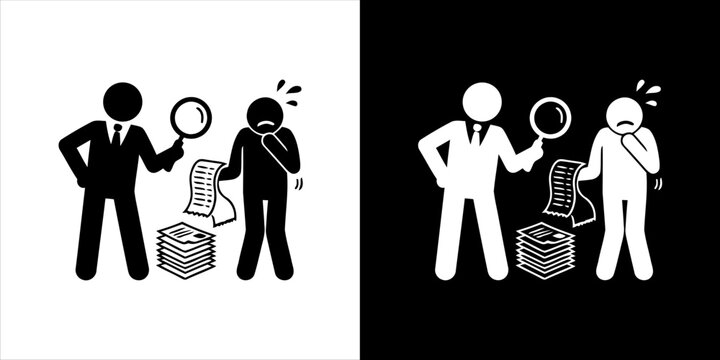 Concept of financial audit and investigation leading to stress and worry over expenses