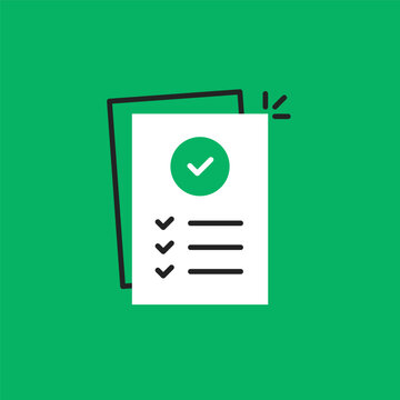 examination test icon like document or list