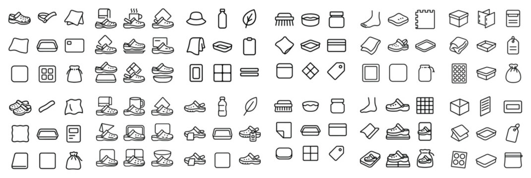 Household and kitchen vector symbols with soap sponge and jar for infographic layout in minimal design