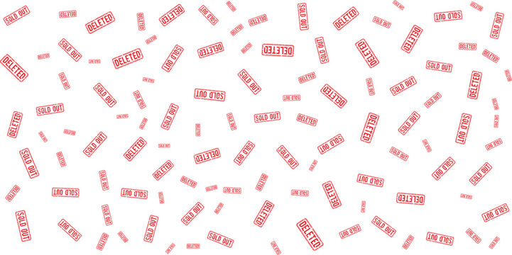 sold out and deleted stamp pattern on transparent background