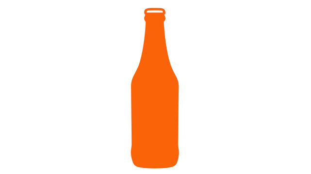 Traditional Mexican Jarritos soda bottle vector icon and colorful line illustration, perfect for beverage branding, restaurant menus, and refreshing soft drink graphics on a white background.